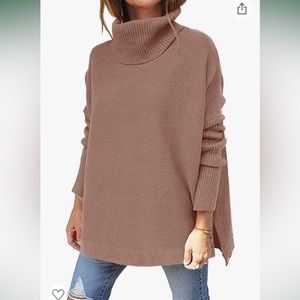 LILLUSORY Women's Turtleneck Oversized Sweater